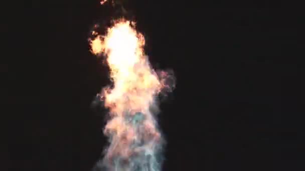 Flames of hot air balloon burners — Stock Video