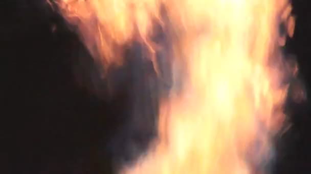 Api dari pembakaran balon udara panas. — Stok Video