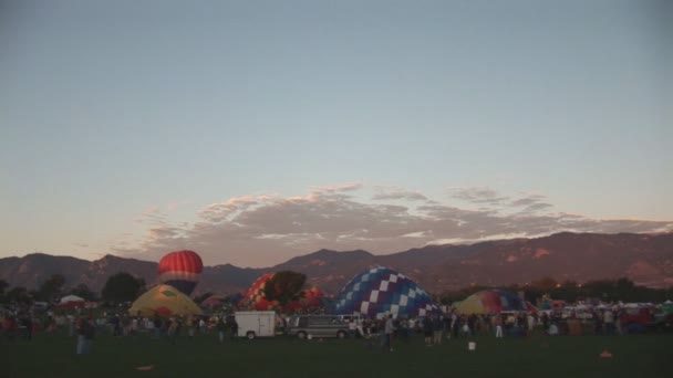 Balony na ogrzane powietrze — Wideo stockowe