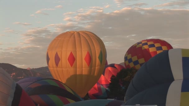 Globos de aire caliente — Vídeo de stock