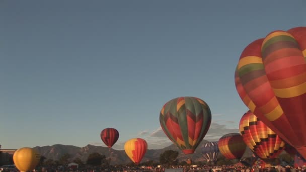 Hot air balloons — Stock Video