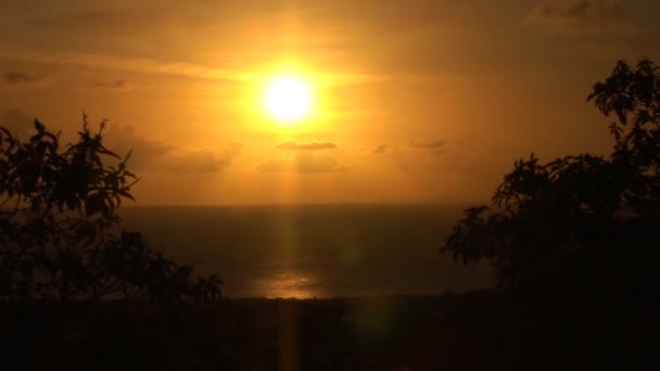 Puesta de sol en el Caribe — Vídeo de stock