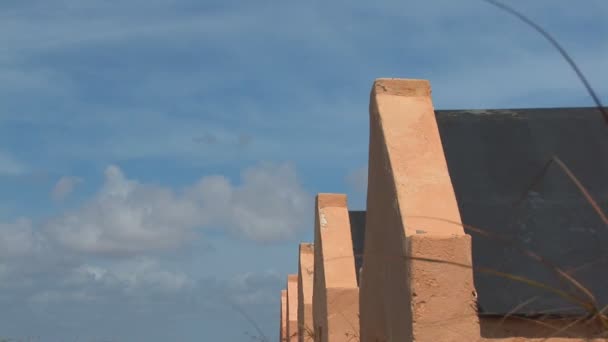 Red Slave Huts on Bonaire, Netherlands Antilles — Stock Video