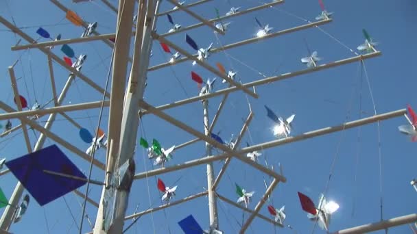 Windcatcher, weather vane — Stock Video