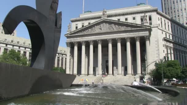 Верховный суд Нью-Йорка — стоковое видео
