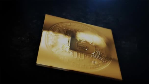 Kryptovaluta Bitcoin Btc Lite Mynt Blockkedjeteknik Bitcoin Gruvdrift Makro Skott — Stockvideo
