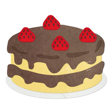 Çikolatalı pasta pirinç kağıt kesme