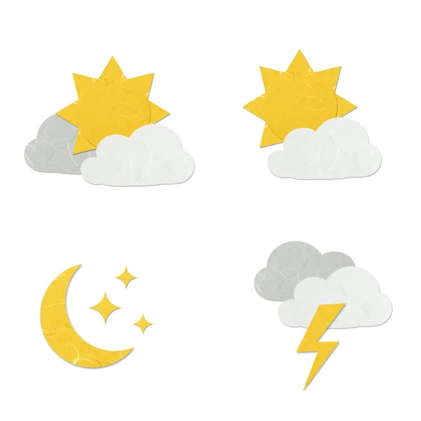 Rice paper cut cute weather icon — Stock Photo, Image