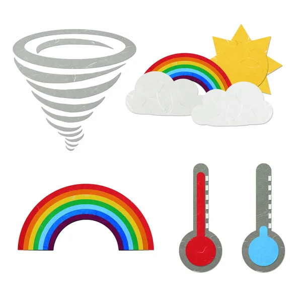 Rice paper cut cute weather icon — Stock Photo, Image