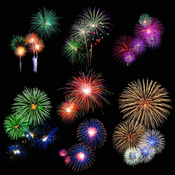 Brightly Colorful Fireworks — Stock Photo, Image