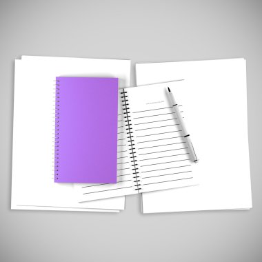 boş mor organize kitap yazmak için