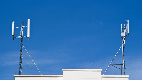 屋上テレビの望遠ビュー — ストック写真