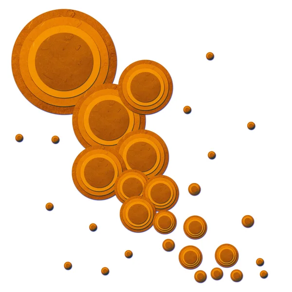 ライス ペーパー オレンジ色の幾何学的な実像をカット — ストック写真