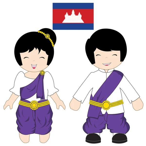 Corée du Sud costume traditionnel — Image vectorielle