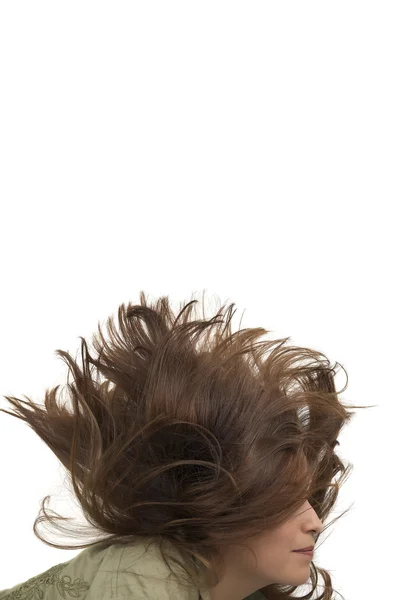 Nő mozgó haj — Stock Fotó