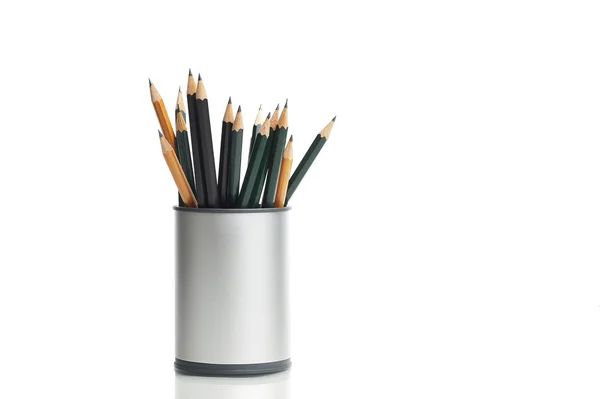 Caja con lápices — Foto de Stock