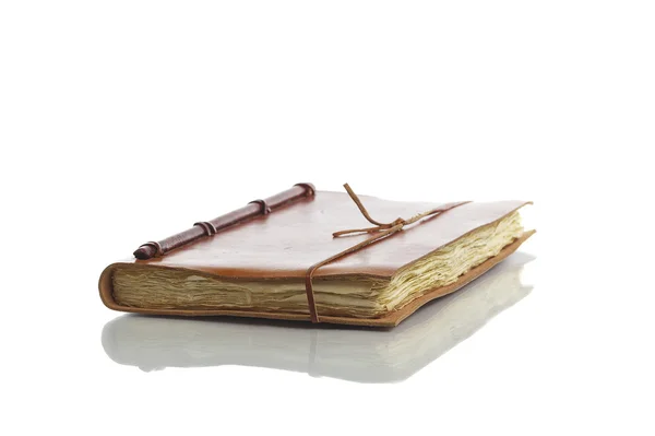 Caderno de couro velho — Fotografia de Stock