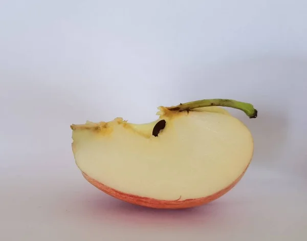 Manzana Fruta Roja Fresca Aislada Para Fondo Blanco — Foto de Stock