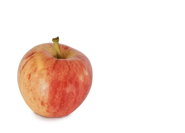 Яблочные Фрукты Красный Свежий Изолированный Белого Фона — стоковое фото