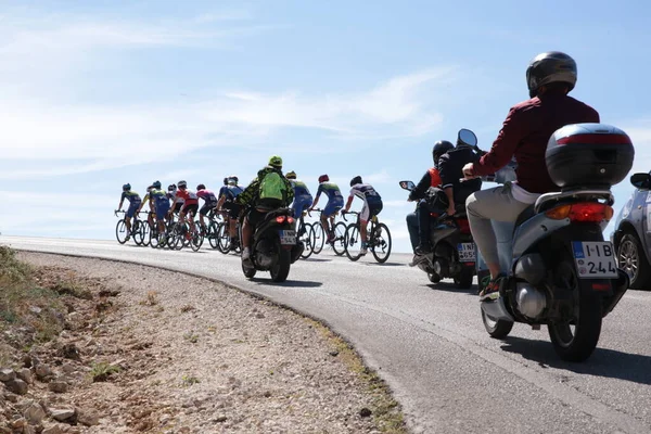 Επιμέλεια Ιωάννα Οκτωβρίου 2021 Bikers Bikes Uphill Race Mitsikeli Mountain — Φωτογραφία Αρχείου