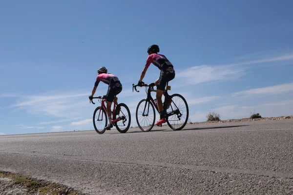 Editorial Ioannna Grécia Outubro 2021 Bikers Bikes Uphill Race Mitsikeli — Fotografia de Stock