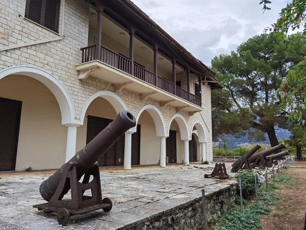 Canhões Por Trás Ionnina Byzantine Museu Grécia — Fotografia de Stock