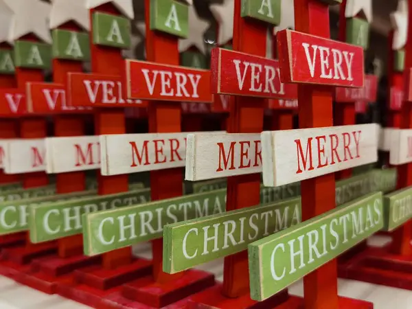 Weihnachten Weihnachten Hintergrund Von Supermarkt Selbst Frohes Neues Jahr — Stockfoto