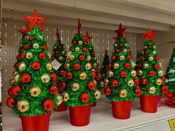 Weihnachten Weihnachten Hintergrund Von Supermarkt Selbst Frohes Neues Jahr — Stockfoto