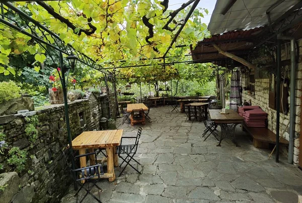 オアニナのパピゴ村秋の伝統的なギリシャの村 — ストック写真
