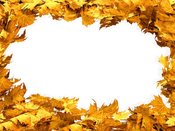 Autumn Leaves Leaf Dry Backround Frame Space Your Text Message — Stock Photo, Image