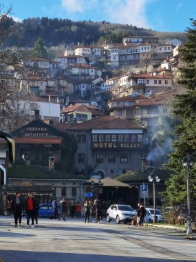 METSOVO, GREECE, 04 ARALIK 2021, METSOVO KIŞ SONU 