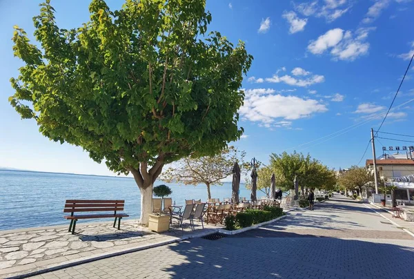 Sea Beach Menindi Village Summer Tourist Resort Aitoloakarnania Perfecture Greece — Stock Photo, Image