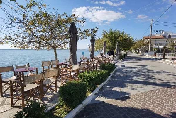 Menindi Köyü Ndeki Deniz Plajı Aitoloakarnania Daki Turizm Beldesi Yunanistan — Stok fotoğraf