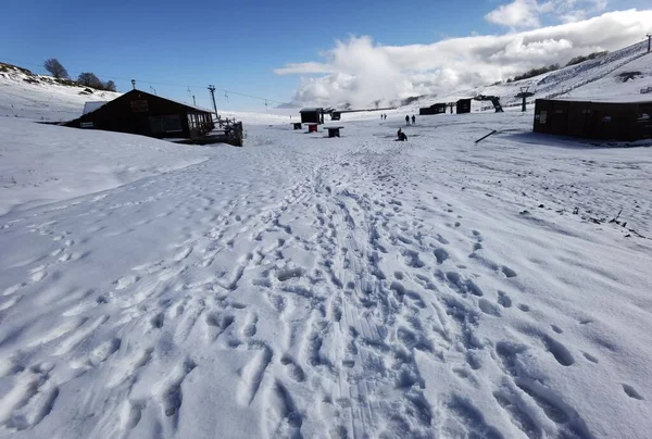 Strada Ghiaccio Inverno Stagione Viaggi Ski Center Anilio Metsovo Greece — Foto Stock