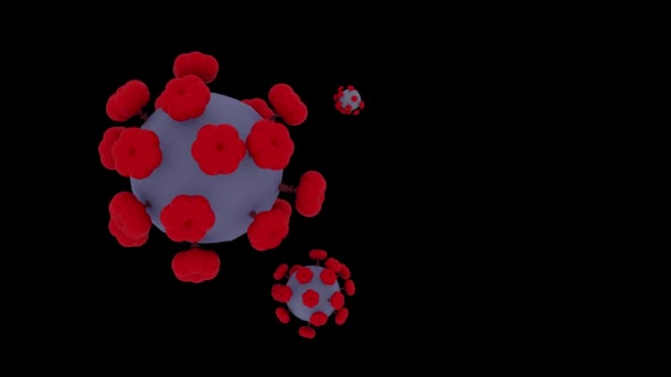 Covid Covid 19コロナウイルスの背景色を変える 3Dレンダリング — ストック動画