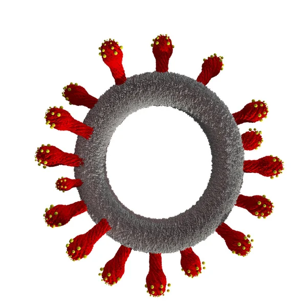 Covid Covid Coronavirus Omicron Variant Isolated Rendering —  Fotos de Stock
