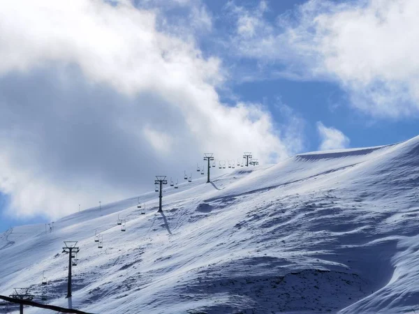 Snow Anilio Ski Center Winter Season Ioannina Perfecture Greece — 图库照片