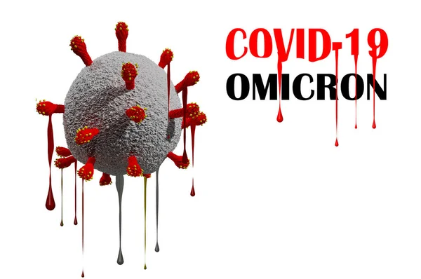 Covid Covid Coronavirus Smelt Afwerking Gevaar Angst Achtergrond Geïsoleerd Rendering — Stockfoto