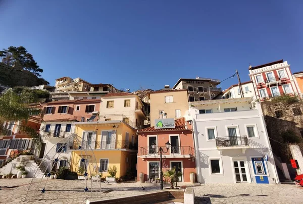 Parga Città Greco Località Turistica Case Tetti Mare Grecia — Foto Stock