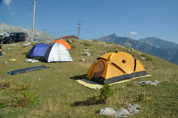 Tent Tents Mountain Camping Theodoriana Village Greece — Stock fotografie