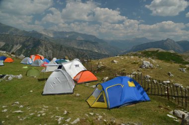 tent tents mountain camping in theodoriana village greece