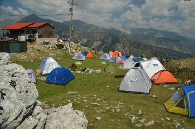 tent tents mountain camping in theodoriana village greece
