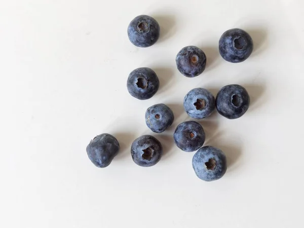 Blueberries Yougurt Bowl Isolateted Healthy Food Space Your Text — Stock Fotó