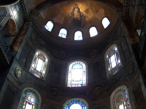 Agia Sofia Bizantina Iglesia Ortodoxa Cristiana Pavo Constantinopole Istanbul — Foto de Stock