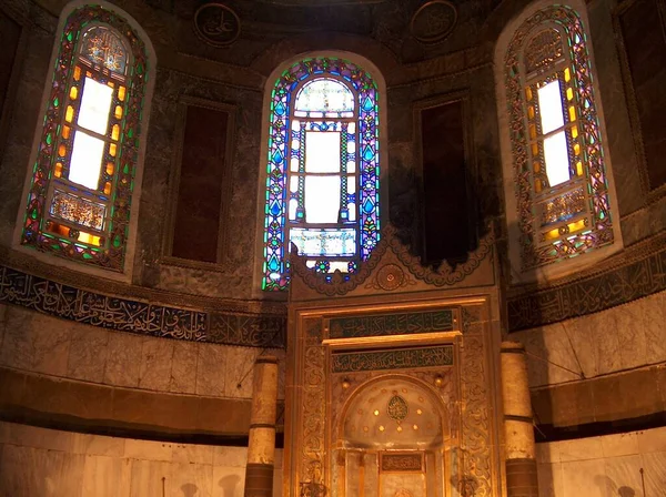 Agia Sofia Bizantina Iglesia Ortodoxa Cristiana Pavo Constantinopole Istanbul — Foto de Stock