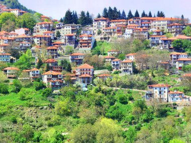 Metsovo City Turizm Dağı Kuzey Batı Yunanistan 'da bahar mevsiminde