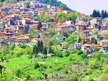Metsovo City Turizm Dağı Kuzey Batı Yunanistan 'da bahar mevsiminde