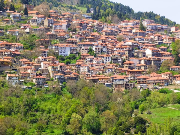 Metsovo City Tourist Mountain Resort North West Greece Spring Season — стоковое фото