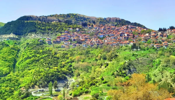 Metsovo City Tourist Mountain Resort North West Greece Spring Season — Stockfoto