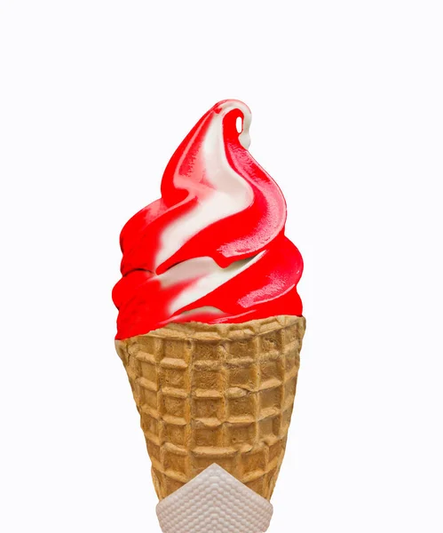 아이스크림은 푸르스름 모양의 색깔로 분리되어 배경을 이룬다 — 스톡 사진